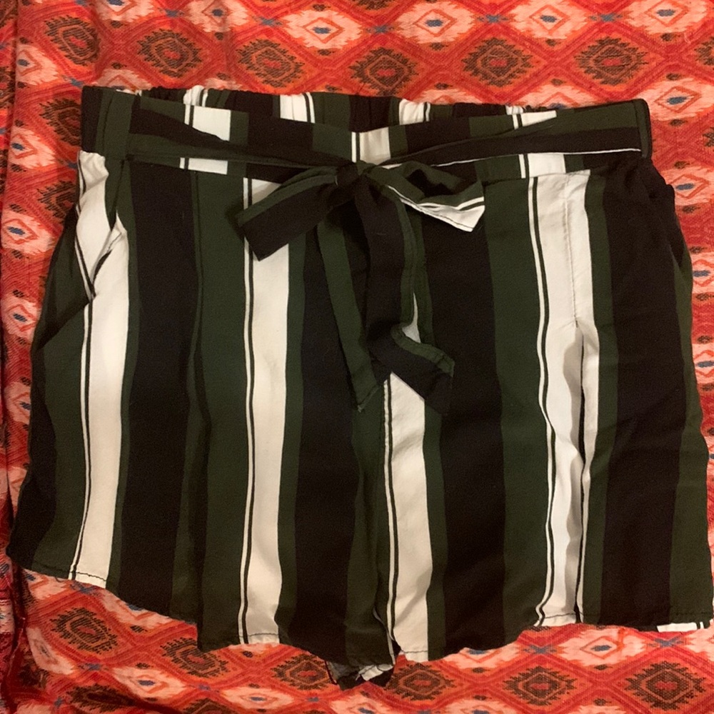 Revamped Striped Rayon Shorts